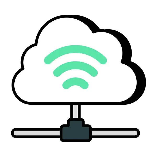 Perfect Design Icon Cloud Wifi — Wektor stockowy