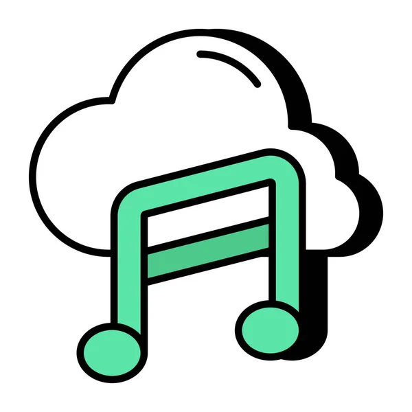 Icon Design Cloud Music — Stock Vector