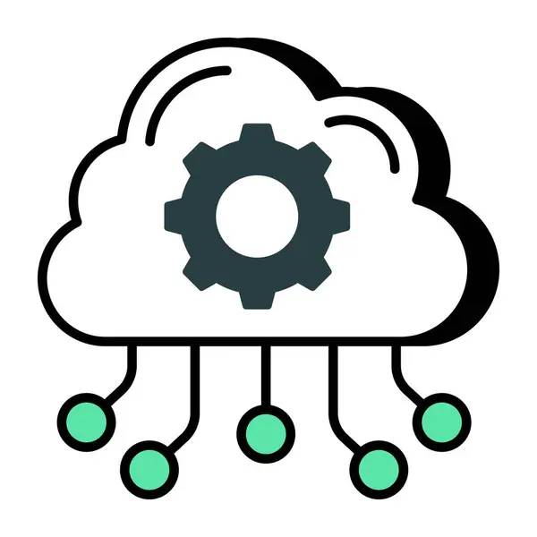 Ícone Design Criativo Configuração Rede Nuvem —  Vetores de Stock