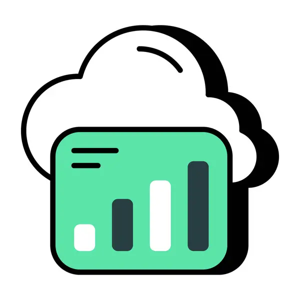 Editable Design Icon Cloud Analytics — Stockový vektor