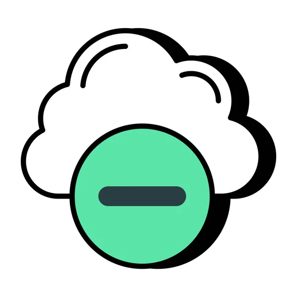 Diseño Icono Nube Quitar — Vector de stock