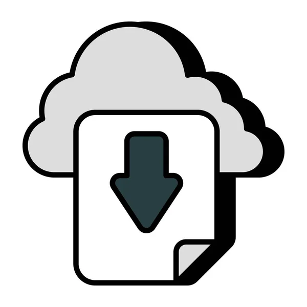 Дизайн Иконки Загрузки Облачных Файлов — стоковый вектор