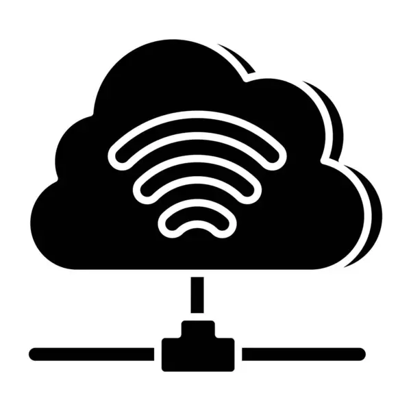 Perfect Design Icon Cloud Wifi — Stock Vector