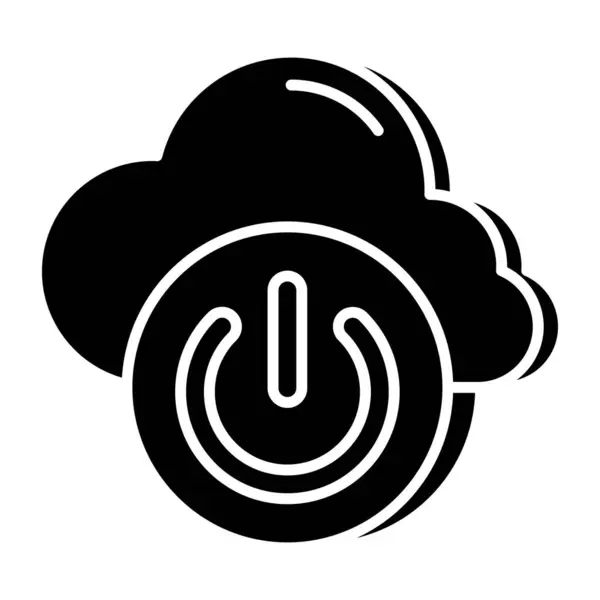 Creative Design Icon Cloud Button — Stock Vector