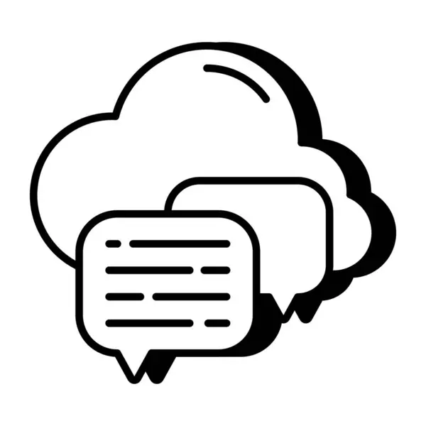 Modern Design Icon Cloud Chatting — 스톡 벡터