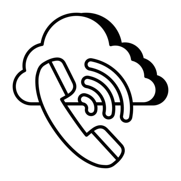 Unique Design Icon Cloud Call — Stock Vector
