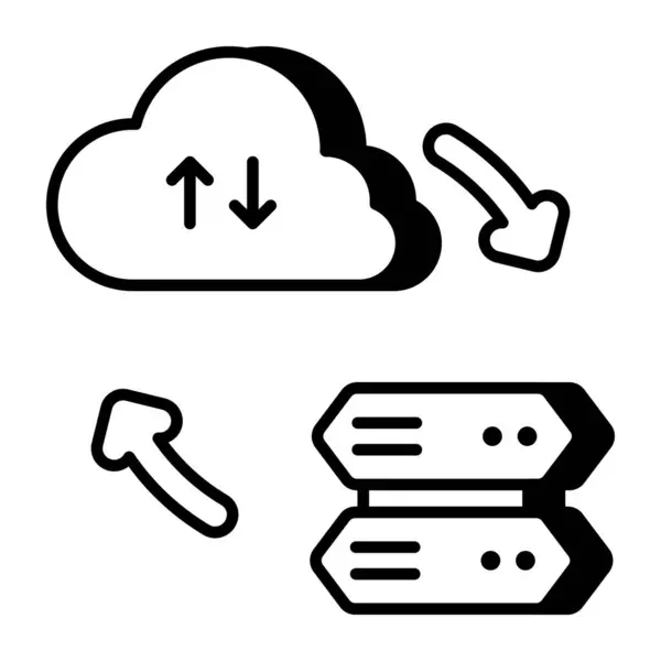 Unique Design Icon Cloud Server — Vector de stock