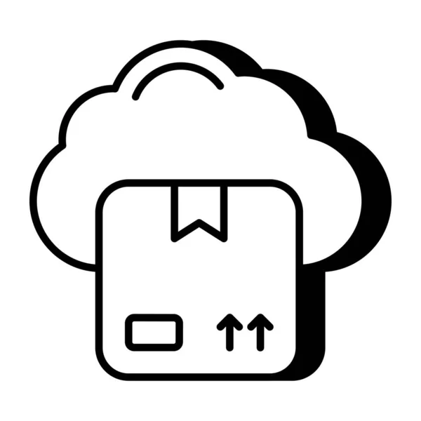 Creative Design Icon Cloud Parcel — Stock Vector