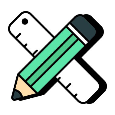 Kalem ölçeğinin moda tasarım simgesi 