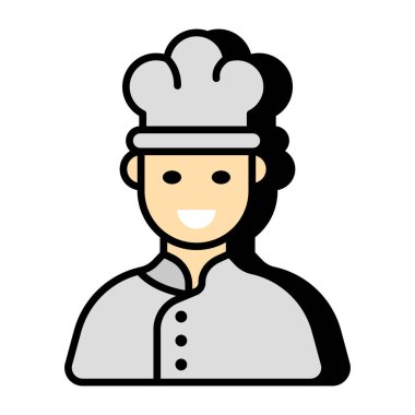 Profesyonel bir şef karakteri.