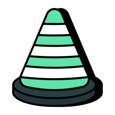 İnşaat konisinin modaya uygun vektör tasarımı