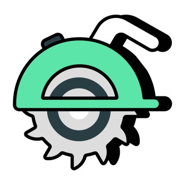 Dairesel testere için düzenlenebilir tasarım simgesi