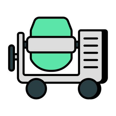 Beton karıştırıcının düzenlenebilir dizayn simgesi 