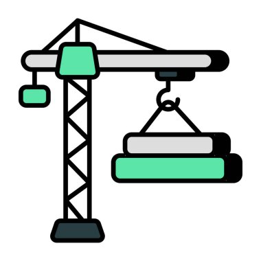 Tuğla kaldırmanın modern tasarım simgesi