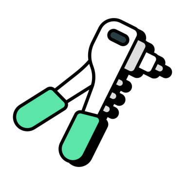 Perçinleyicinin son moda vektör tasarımı