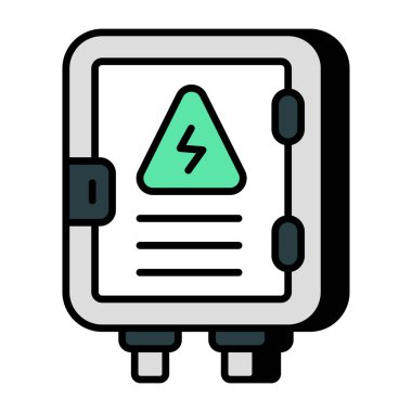 Elektrik panelinin modern tasarım simgesi 