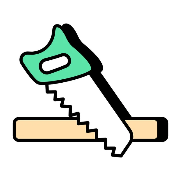Woodcutting Tool Icon Vector Design Saw — Stock vektor