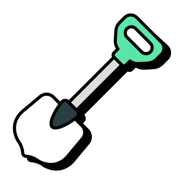 Editable Design Icon Shovel — Stock Vector