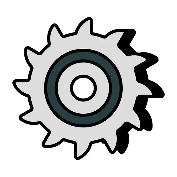 Icono Diseño Editable Sierra Circular — Vector de stock