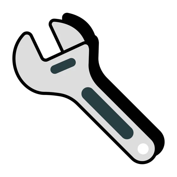 Editable Design Icon Wrench — Stock Vector