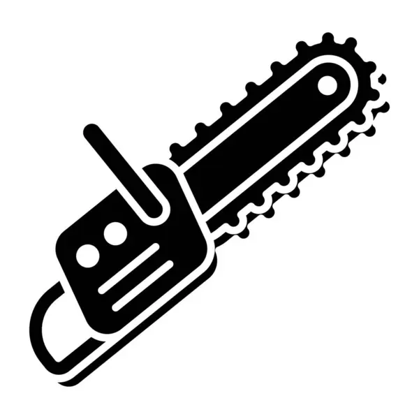 Значок Инструмента Резки Древесины Векторная Конструкция Ножовки — стоковый вектор