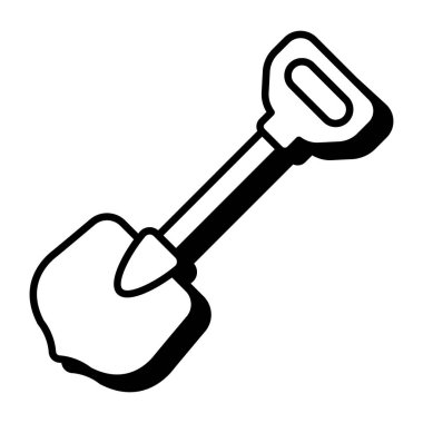 Küreğin düzenlenebilir tasarım simgesi