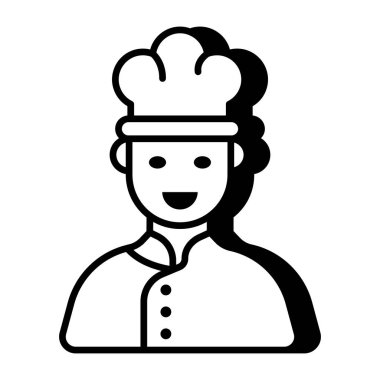 Profesyonel bir şef karakteri.