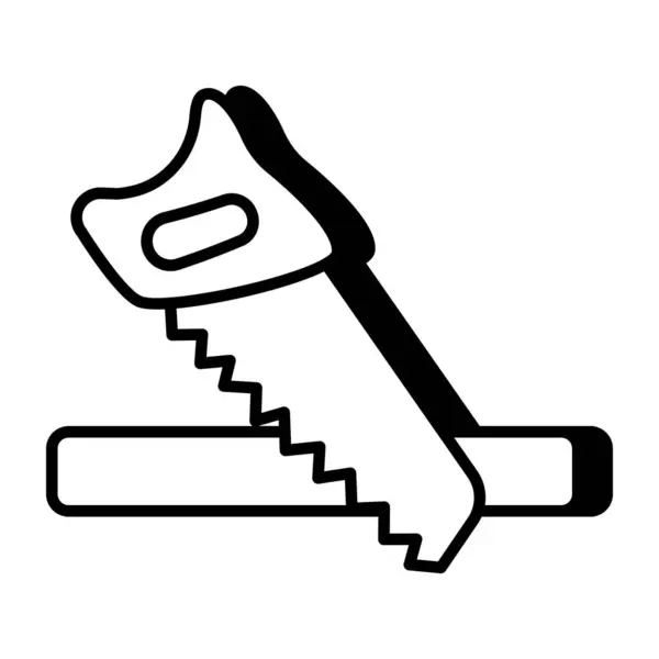 Ein Holzschneidewerkzeug Symbol Vektor Design Der Säge — Stockvektor