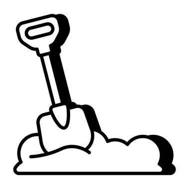 Kazmanın düzenlenebilir tasarım simgesi