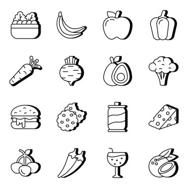 Pack of Food vector Icons