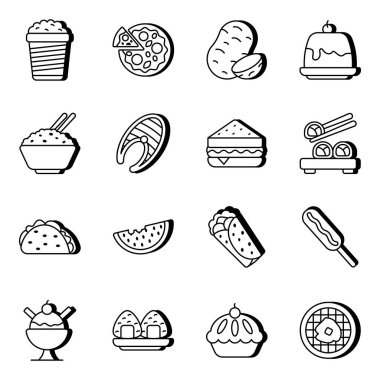 Pack of Vegetables vector Icons