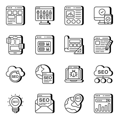 Arama Motoru Optimizasyon Doğrusal Simgeleri Paketi