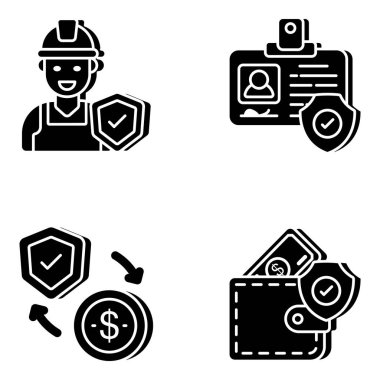 Pack of Security and Protection Solid Icons