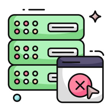 Yanlış sunucunun simge tasarımı 