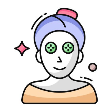 Yüz maskesinin güzel bir tasarım simgesi