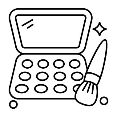 Makyaj malzemelerinin modern tasarım simgesi 