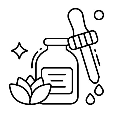 Lavanta yağı simgesi, düzenlenebilir vektör 