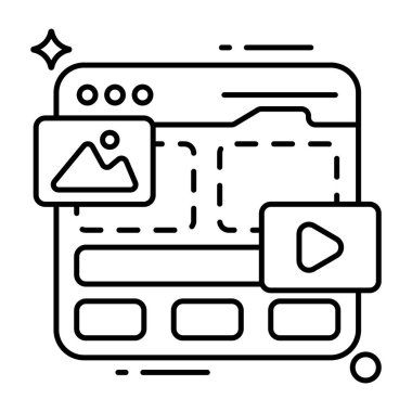 Web manzarasının eşsiz tasarım simgesi