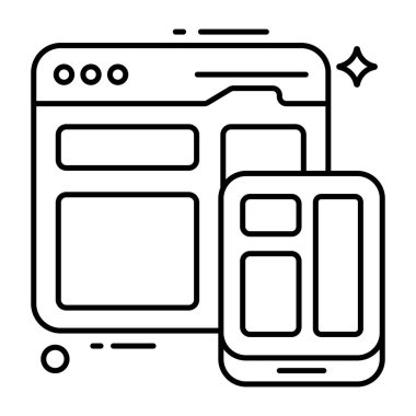 Yanıt veren tasarımın düz tasarım simgesi