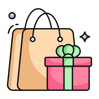 Trendy vector design of shopping bag