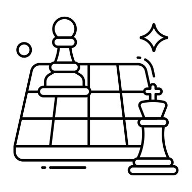 Satranç tahtasının yaratıcı tasarım simgesi 