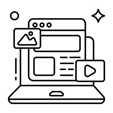 Web manzarasının eşsiz tasarım simgesi