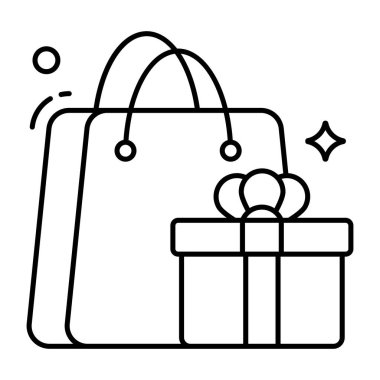 Trendy vector design of shopping bag