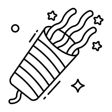 Bir düz dizayn popper simgesi