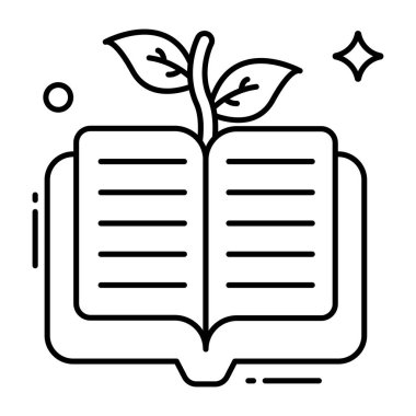 Editable design icon of eco book