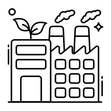 Eko fabrikasının mükemmel tasarım simgesi 