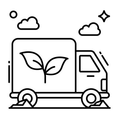 Ekonomi kamyonunun moda tasarım simgesi 