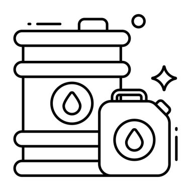 Düzenlenebilir yakıt varili tasarımı simgesi