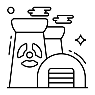 Perfect design icon of nuclear plant 