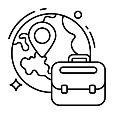 Küresel iş konumunun yaratıcı tasarım simgesi 